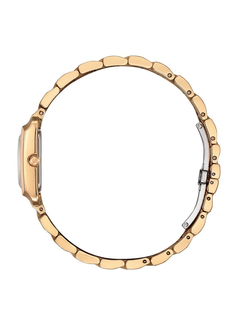 CITIZEN ساعة أنالوج نسائية إيكو درايف EW5603‑89Y، 28.4×21.5 مم بقرص من أم اللؤلؤ، سوار من الفولاذ المقاوم للصدأ الذهبي، مقاومة للماء حتى 50 م - Image 2